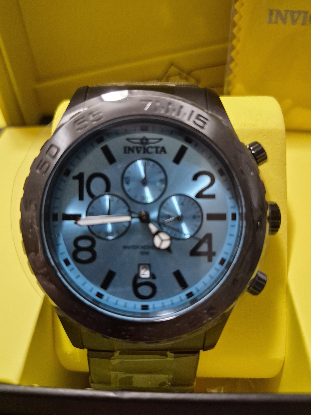 Invicta Men’s Blue Dial Chronograph Watch